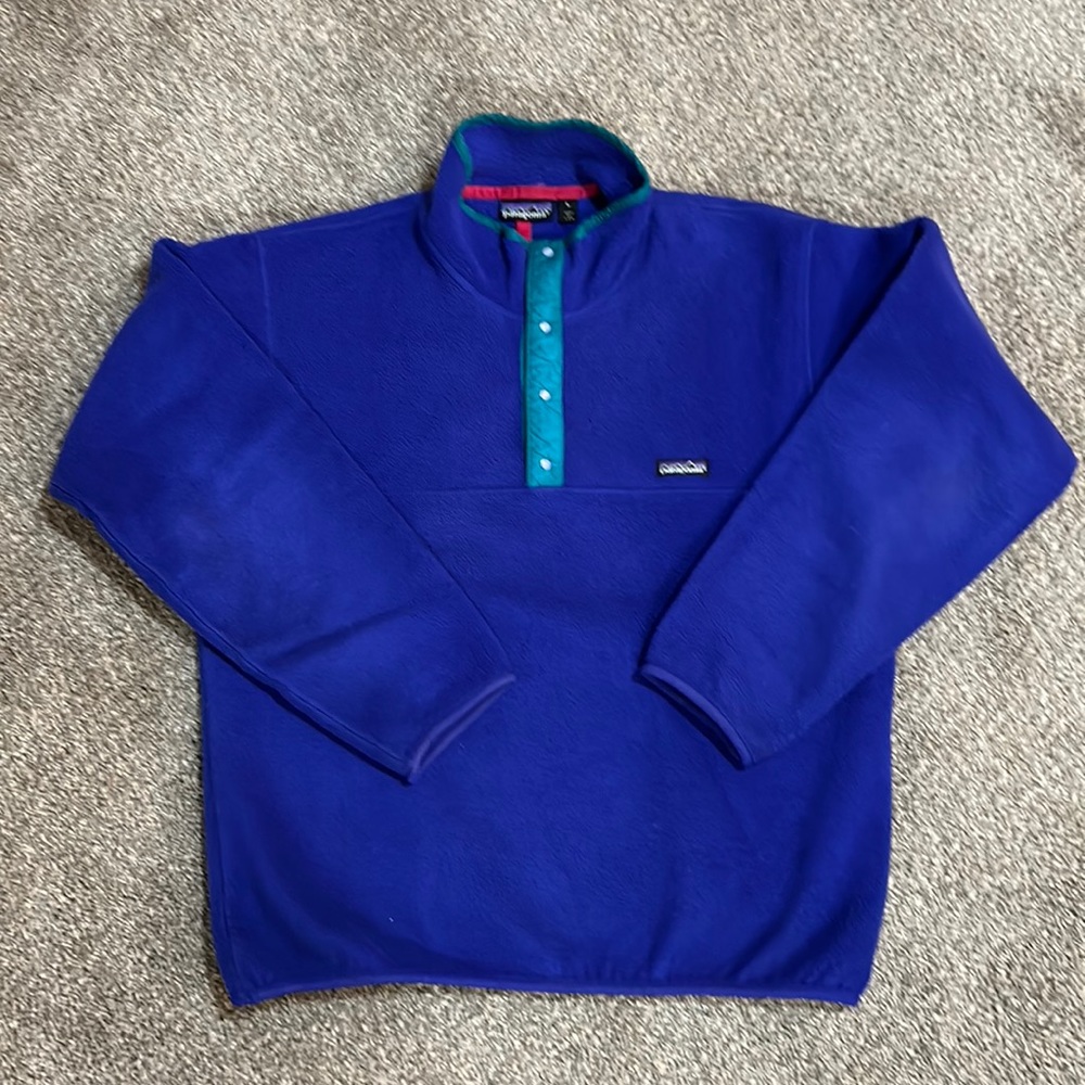 Patagonia Vintage Fleece Snap-T Eggplant color - Men’s L